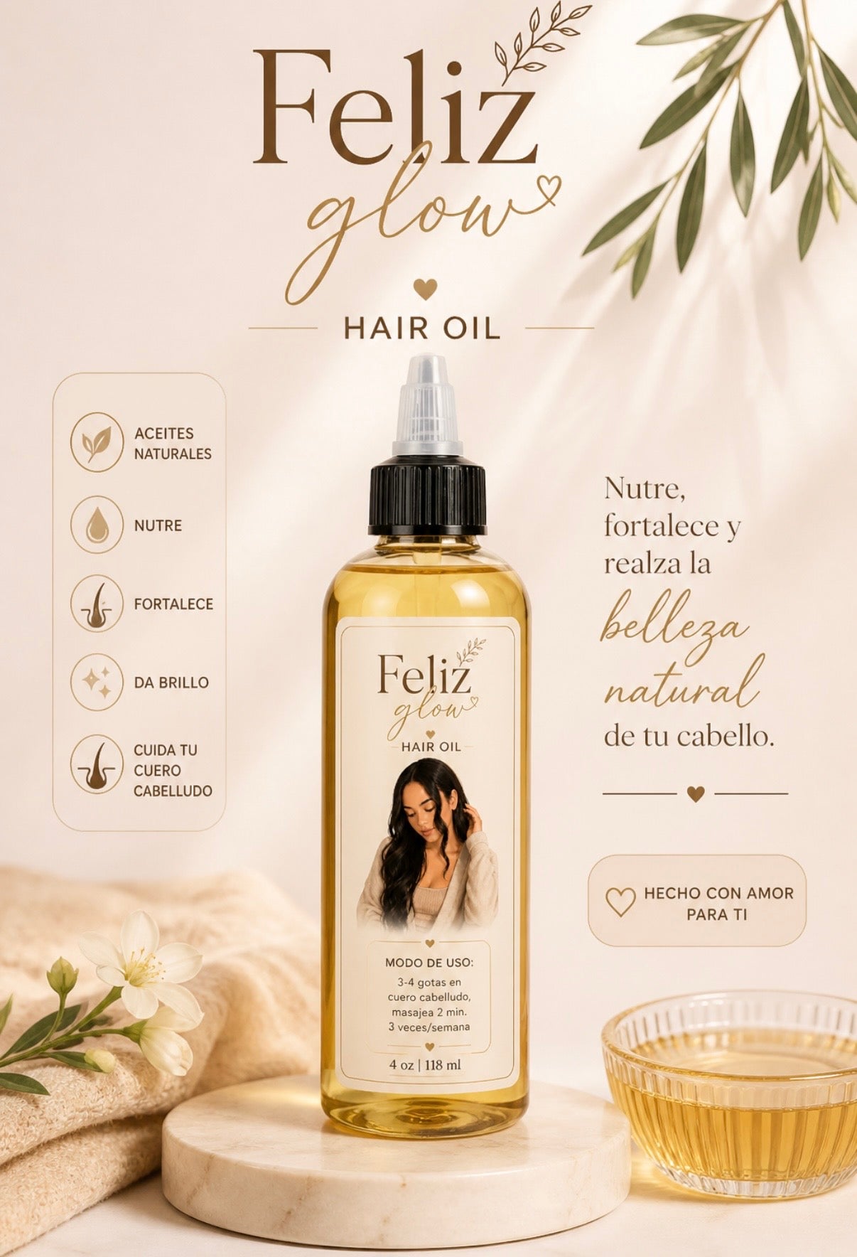 Aceite Capilar Feliz Glow - Fórmula Exclusiva